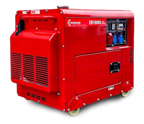 Premium Diesel Stromerzeuger 10kW+Batterie E-Start...