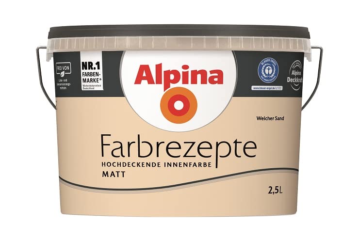 Alpina Farbrezepte Innenfarbe Wandfarbe matt, 2,5...