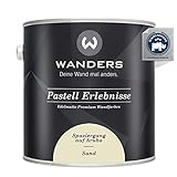 Wanders24® Pastell Erlebnisse (2,5 Liter, Sand) edelmatte Wandfarbe - Feine Farben - in 40 Farbtönen - Wandfarbe Grau - Made in Germany