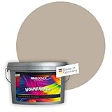 WALLCOVER Colors Wandfarbe Braun Creme 2,5 L für Innen Innenfarbe hell Matt | Profi Innenwandfarbe in Premium Qualität | weitere Größen erhältlich