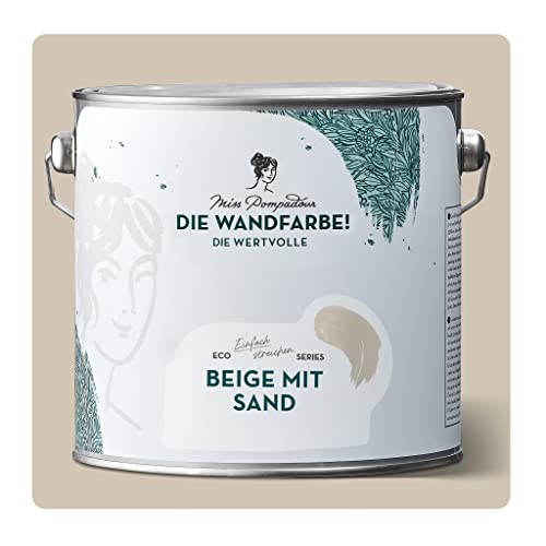 MissPompadour edelmatte Wandfarbe Beige mit Sand...