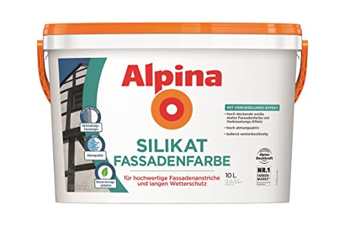 Alpina Silikat Fassadenfarbe 10 Liter weiÃŸ matt