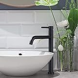 ARCORA Wasserhahn Bad, 328 MM Hoch Waschtischarmatur aus Kupfer 360° Schwenkbar Armatur Waschbecken mit hoher Auslauf, schwarz