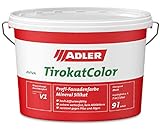 ADLER AVIVA Tirokat-Color - 1 Liter - B17/5 Lauch - Wetterbeständige, mineralische Fassadenfarbe auf Wasserbasis. Hochwertige Silikatfarbe für außen