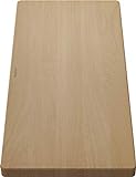 BLANCO 218313 Holzschneidbrett aus massiver Buche, passend Spüle, Zubehör für das Waschbecken in der Küche, Buchenholz, 546 x 266 x 34 MM