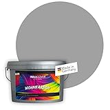 WALLCOVER Colors Wandfarbe grau für Innen 1 L Innenfarbe Moon 1F Matt | Profi Farbe Innenwandfarbe in Premium Qualität | weitere Größen und Farbtöne erhältlich