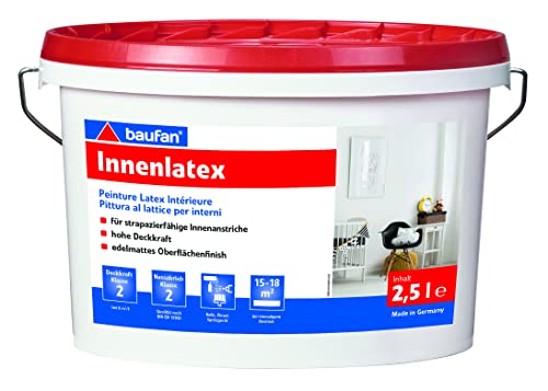 Baufan Innenlatex 2,5 Liter, 21422, weiß, 2.5 l...