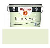 ALPINA Wandfarbe, Farbrezepte 6,5 L. Balance, Grüner Tee, Matt, hochdeckende Farbe