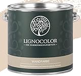 Lignocolor Wandfarbe Innenfarbe Deckenfarbe Kreidefarbe edelmatt 2,5 L (Sahara)