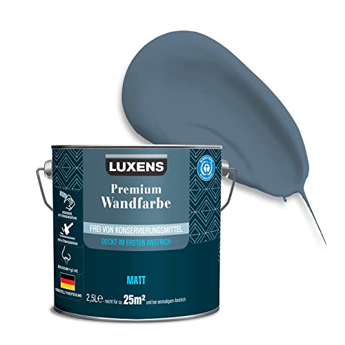 LUXENS - Premium Wandfarbe 2,5 l - Petrolblau -...
