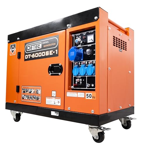 DeTec. Diesel Generator 5500 Watt I 1-Zylinder...