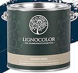 Lignocolor Wandfarbe Innenfarbe Deckenfarbe edelmatt 2,5 L (Ocean)