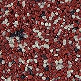 Terralith Buntsteinputz 15kg in rot, Sockelputz für Innen und Außen mit Reinacrylat Bindemittel aus Naturstein, 1-2mm Körnung (T07)