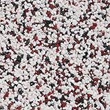 RyFo Colors Buntsteinputz 110: weiß/rot/schwarz 25kg - weitere Farbtöne und Größen wählbar, Fertigputz für innen und außen, Sockelputz, Mosaikputz